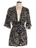 Shein Curve 100% Polyester Animal Print Tan Black Romper Size 16 Plus (2) - photo 1