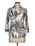 David Cline Silver Long Sleeve Polo Size M - photo 1