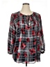 Tommy Hilfiger 100% Polyester Gray Long Sleeve Blouse Size 1X - photo 1