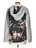 12pm by Mon Ami Floral Gray Pullover Hoodie Size L - photo 2