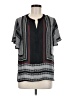 Jemma 100% Polyester Gray Short Sleeve Blouse Size M - photo 1