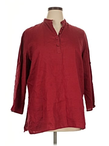 Lauren by Ralph Lauren 3/4 Sleeve Button-Down Shirt (view 1)