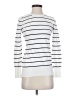 Theory Stripes White Turtleneck Sweater Size S - photo 1