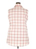 Columbia 100% Polyester Plaid Orange Pink Sleeveless Blouse Size XXL - photo 2