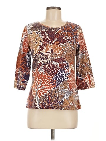 Christopher & Banks 3/4 Sleeve T-Shirt (view 1)