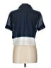 J.Crew 100% Cotton Color Block Blue Short Sleeve Blouse Size 10 - photo 2