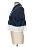 J.Crew 100% Cotton Color Block Blue Short Sleeve Blouse Size 10 - photo 5