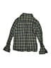 Bonpoint Checkered-gingham Green Long Sleeve Button-Down Shirt Size 6 - photo 2