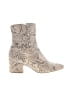 Matisse 100% Leather Animal Print Snake Print Gray Ivory Ankle Boots Size 10 - photo 1
