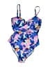 Pour Moi? Print Blue One Piece Swimsuit Size M - photo 1