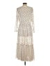 Three Dots Polka Dots Ivory Casual Dress Size L (estimated) - photo 2