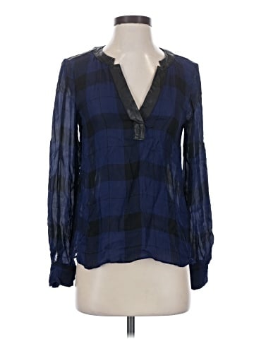 Parker Long Sleeve Silk Top (view 1)