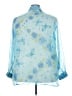 Notations 100% Polyester Floral Blue Long Sleeve Blouse Size 3X - photo 2