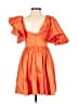 ASOS 100% Polyester Orange Cocktail Dress Size 4 - photo 2