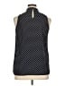 Faith and Joy 100% Polyester Polka Dots Black Sleeveless Blouse Size XL - photo 2