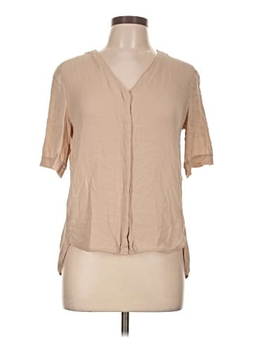 Theory Short Sleeve Silk Top (view 1)