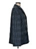 Theory Plaid Blue Wool Coat Size M - photo 4