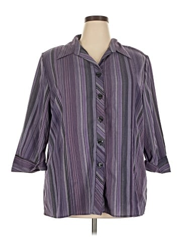 DressBarn 3/4 Sleeve Button-Down Shirt (view 1)