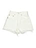 RE/DONE 100% Cotton Stars Ivory Denim Shorts Size 23 waist - photo 1