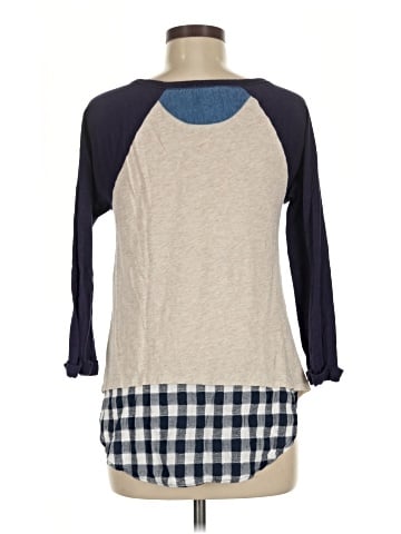 Little Yellow Button 3/4 Sleeve Top (view 2)