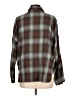 Romwe Plaid Brown Long Sleeve Blouse Size L - photo 2