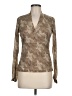 Axcess 100% Nylon Brown Long Sleeve Blouse Size M - photo 1