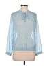Pendleton 100% Polyester Blue 3/4 Sleeve Blouse Size Med Petite - photo 1