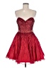 Sherri Hill 100% Polyester Red Cocktail Dress Size 6 - photo 1