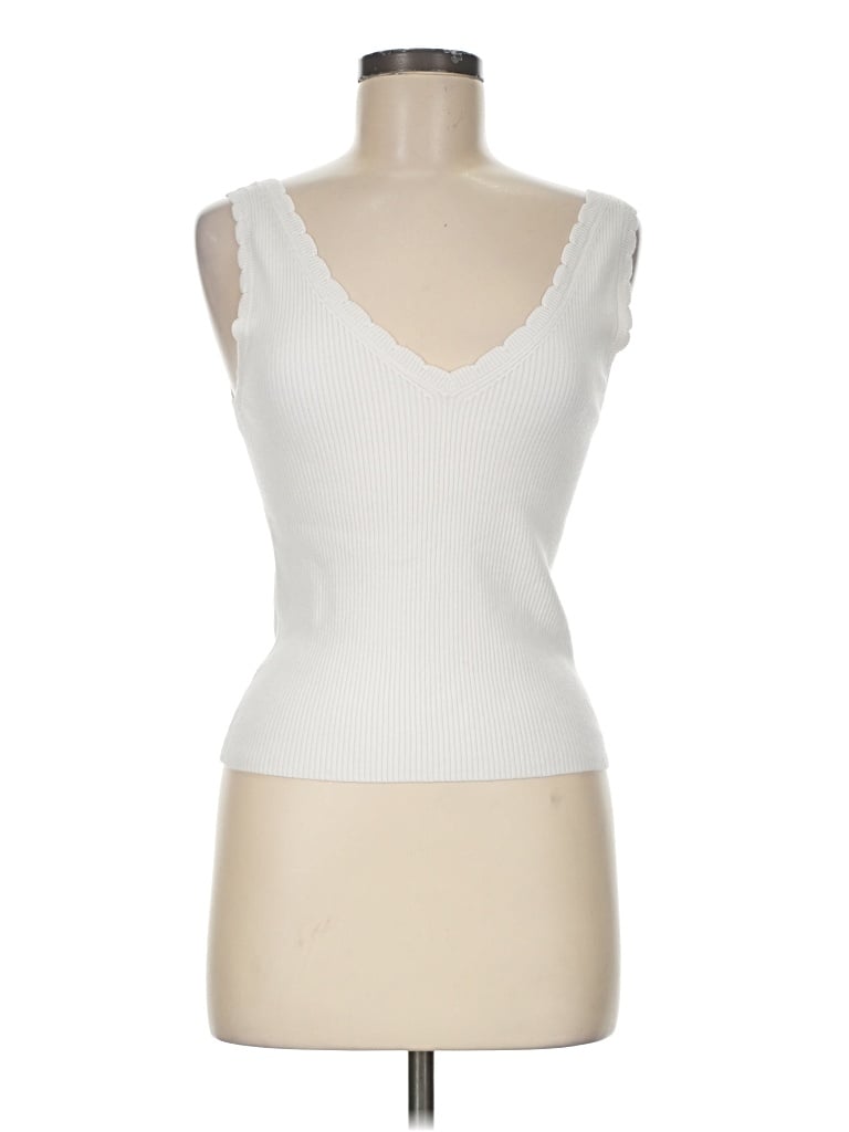 Pre-owned Aerie Sleeveless T-shirt In Ivory