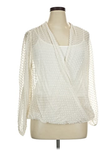 Boden 3/4 Sleeve Silk Top (view 1)