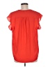 Chaus 100% Polyester Red Short Sleeve Blouse Size M - photo 2