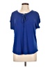 Ellen Tracy Blue Short Sleeve Blouse Size L - photo 1