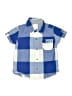 Carter's 100% Cotton Color Block Blue Short Sleeve Button-Down Shirt 18-24 MO / 24 MO - photo 1