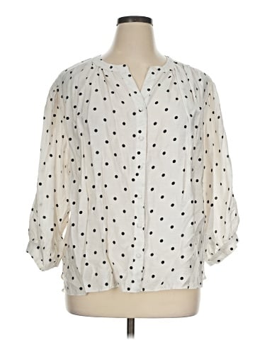 Rose + Olive 3/4 Sleeve Blouse (view 1)