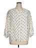 Rose + Olive Polka Dots Ivory 3/4 Sleeve Blouse Size XL (estimated) - photo 1