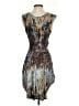 Three Dots 100% Viscose Tie-dye Blue Cocktail Dress Size XS - photo 2