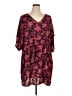Lands' End Print Red Casual Dress Size XL - XXL - photo 1