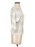 Sioni Metallic Silver Pullover Sweater Size S - photo 4