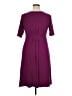 Lands' End Solid Maroon Purple Casual Dress Size 14W - photo 2