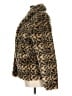 Volcom Animal Print Brown Faux Fur Jacket Size 10 - photo 5