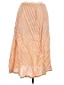 Flax 100% Linen Stripes Orange Casual Skirt Size 6 (S) - photo 1