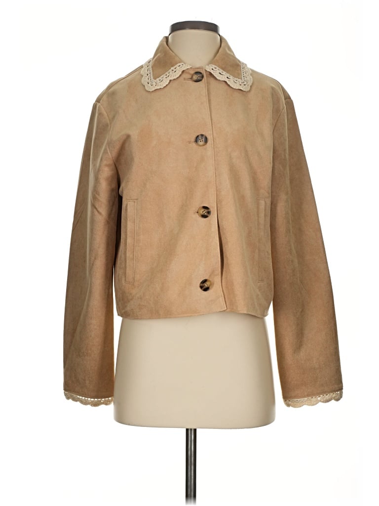 Pre-owned Zara Coat In Tan