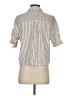 Altar'd State 100% Cotton Stripes Ivory Short Sleeve Blouse Size S - photo 2