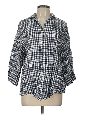 Lafayette 148 New York 3/4 Sleeve Button-Down Shirt (view 1)