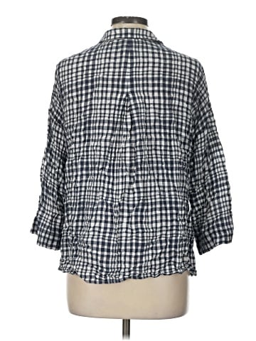 Lafayette 148 New York 3/4 Sleeve Button-Down Shirt (view 2)