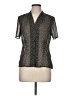 East5th 100% Polyester Black Short Sleeve Blouse Size 8 - photo 1