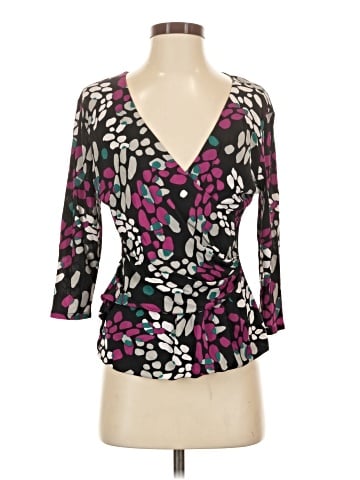 Tesori 3/4 Sleeve Silk Top (view 1)
