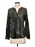 Daniel Rainn 100% Polyester Animal Print Gray Long Sleeve Blouse Size S - photo 1