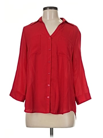 BCX 3/4 Sleeve Button-Down Shirt (view 1)