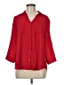 BCX Red 3/4 Sleeve Button-Down Shirt Size M - photo 1